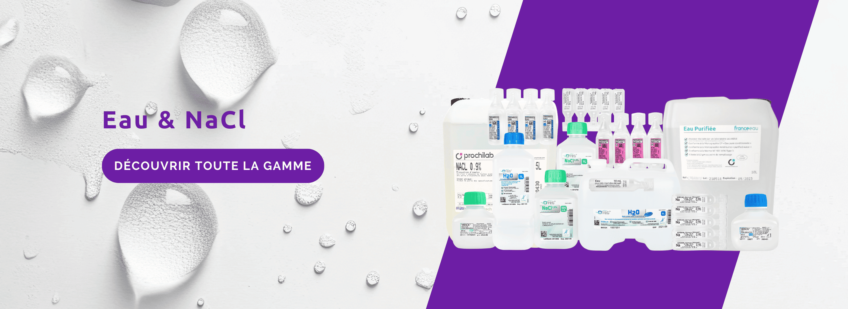 Eau & NaCl - Toute la gamme Allsciences